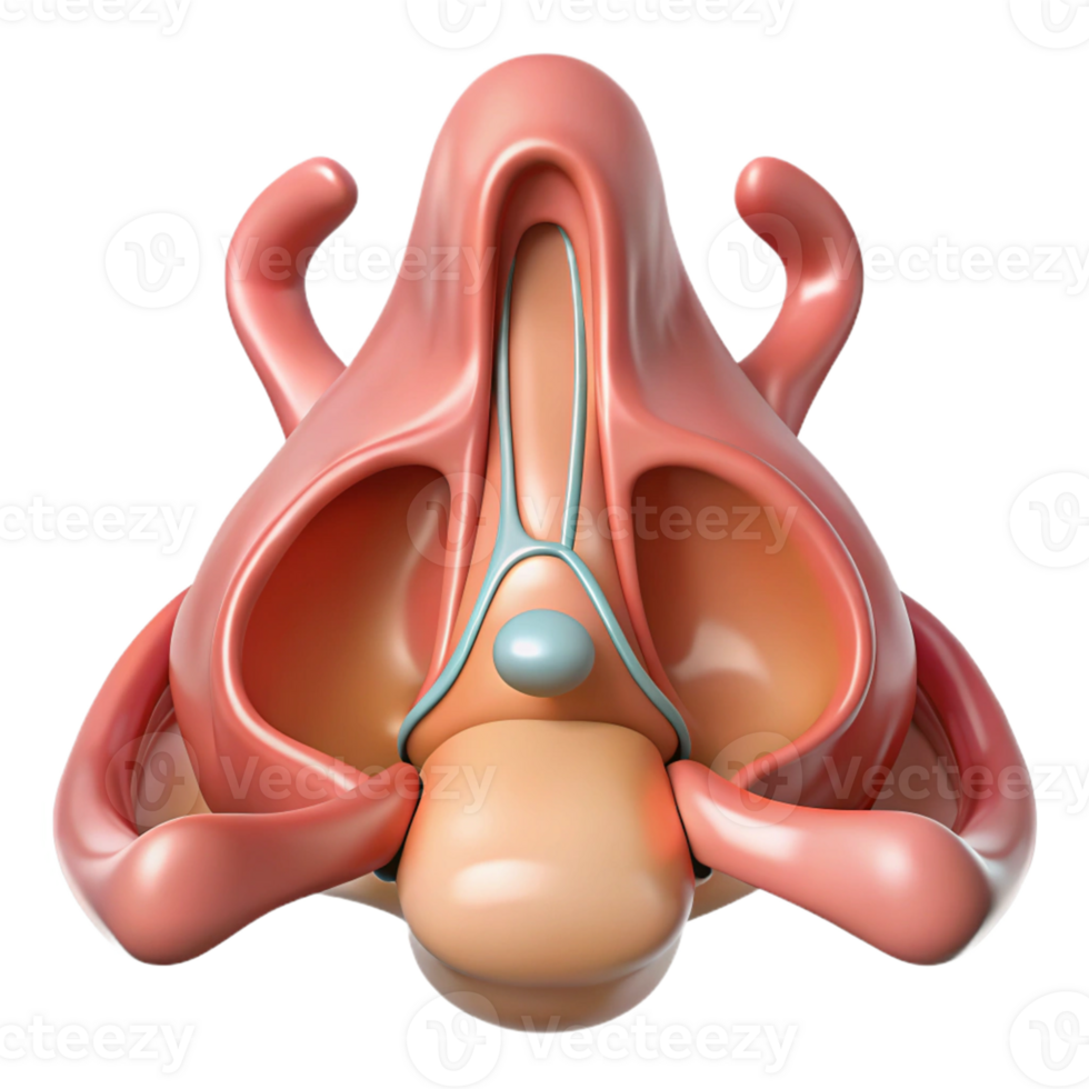Isometric Render of Nasal Cavity png