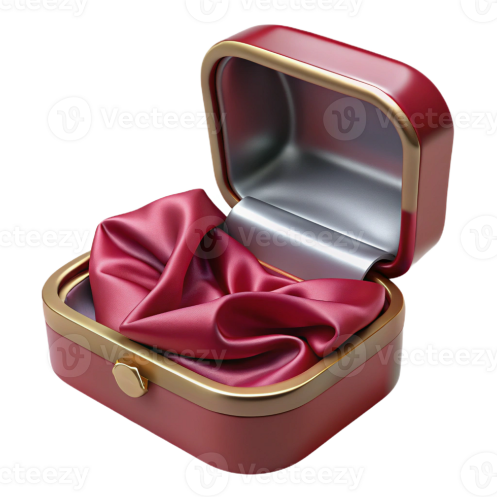 Red Velvet Box with Gold Trim png