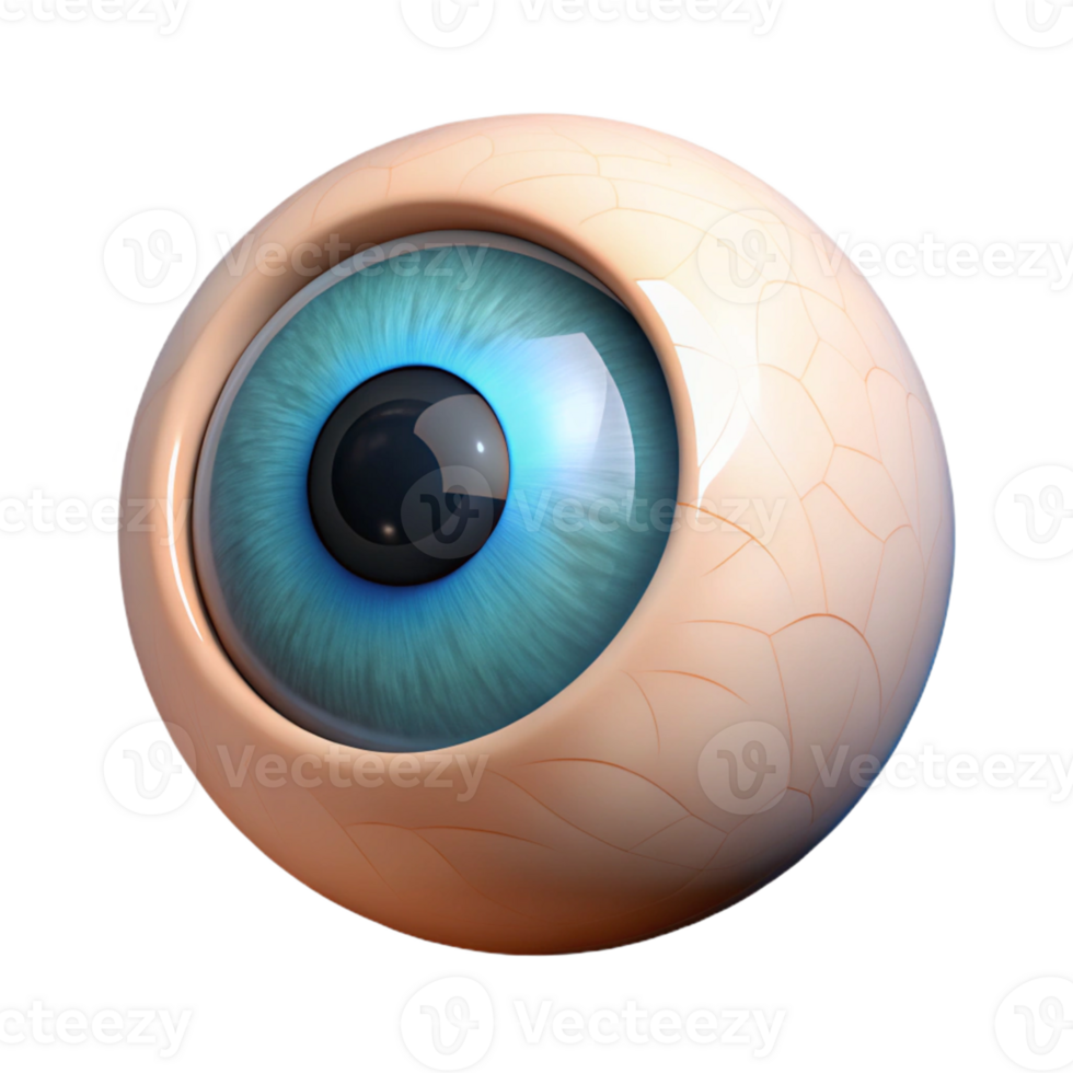 Isometric Eye with Cracked Surface png