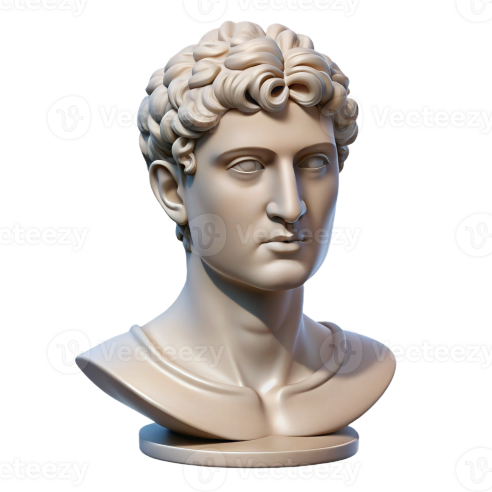 Classical Sculpture Bust of a Man png