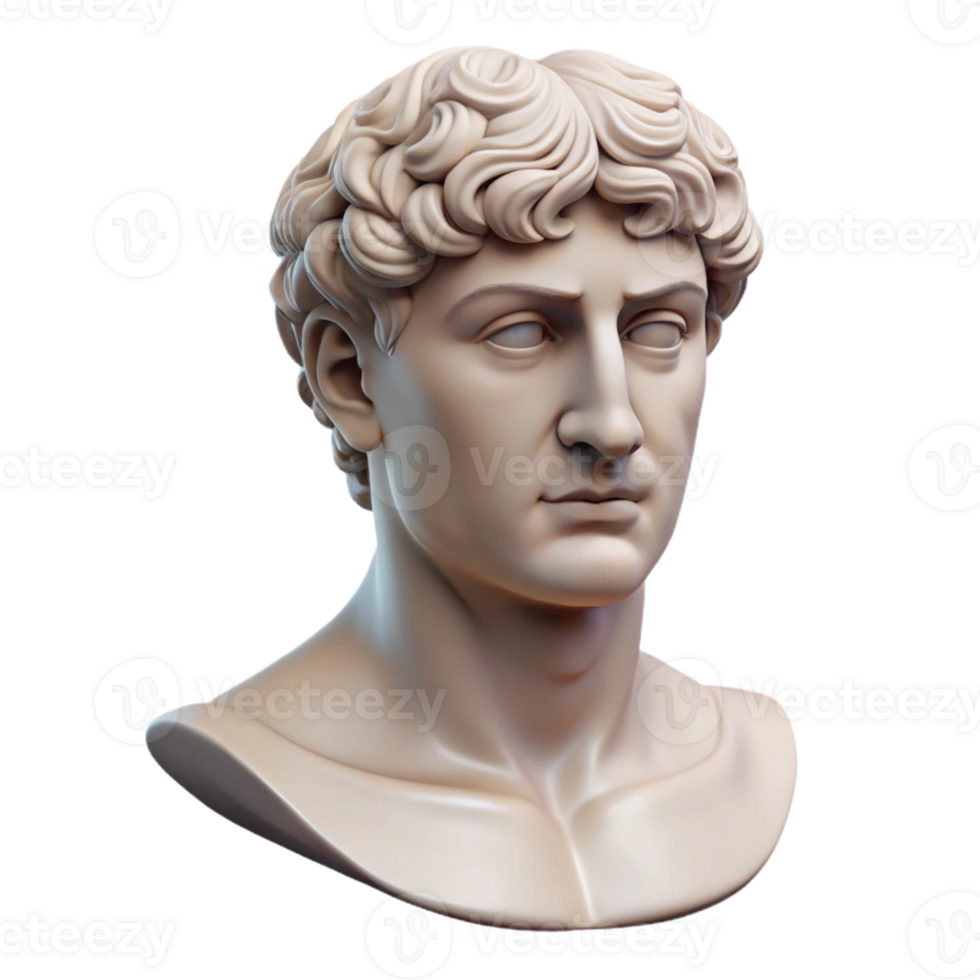 Classical Sculpture Bust of Man png