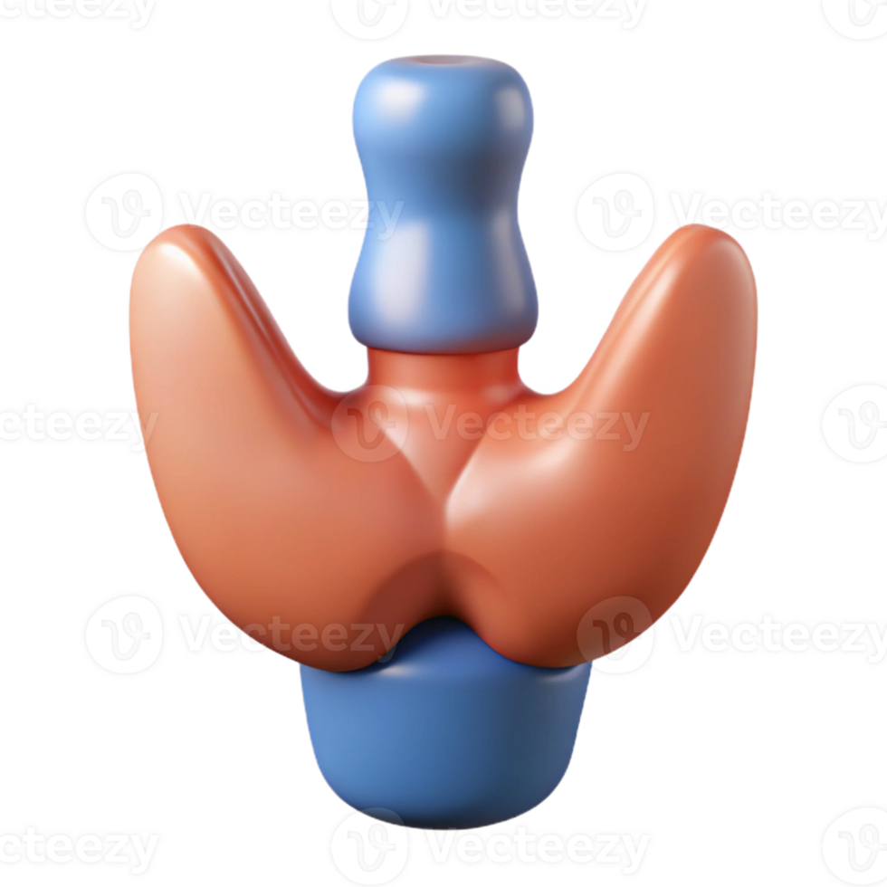 Isometric Rendered Abstract Organ Shape png