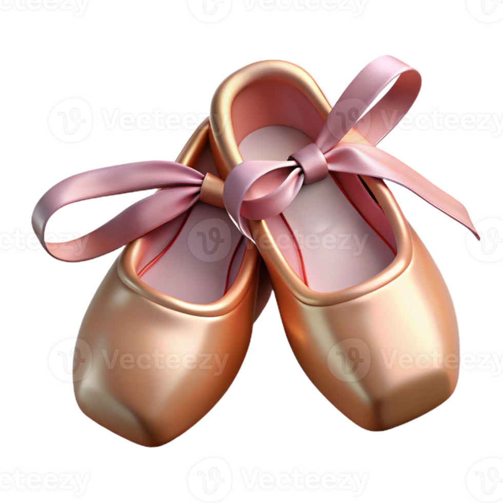 Pink Satin Ribbon Ballet Shoes png