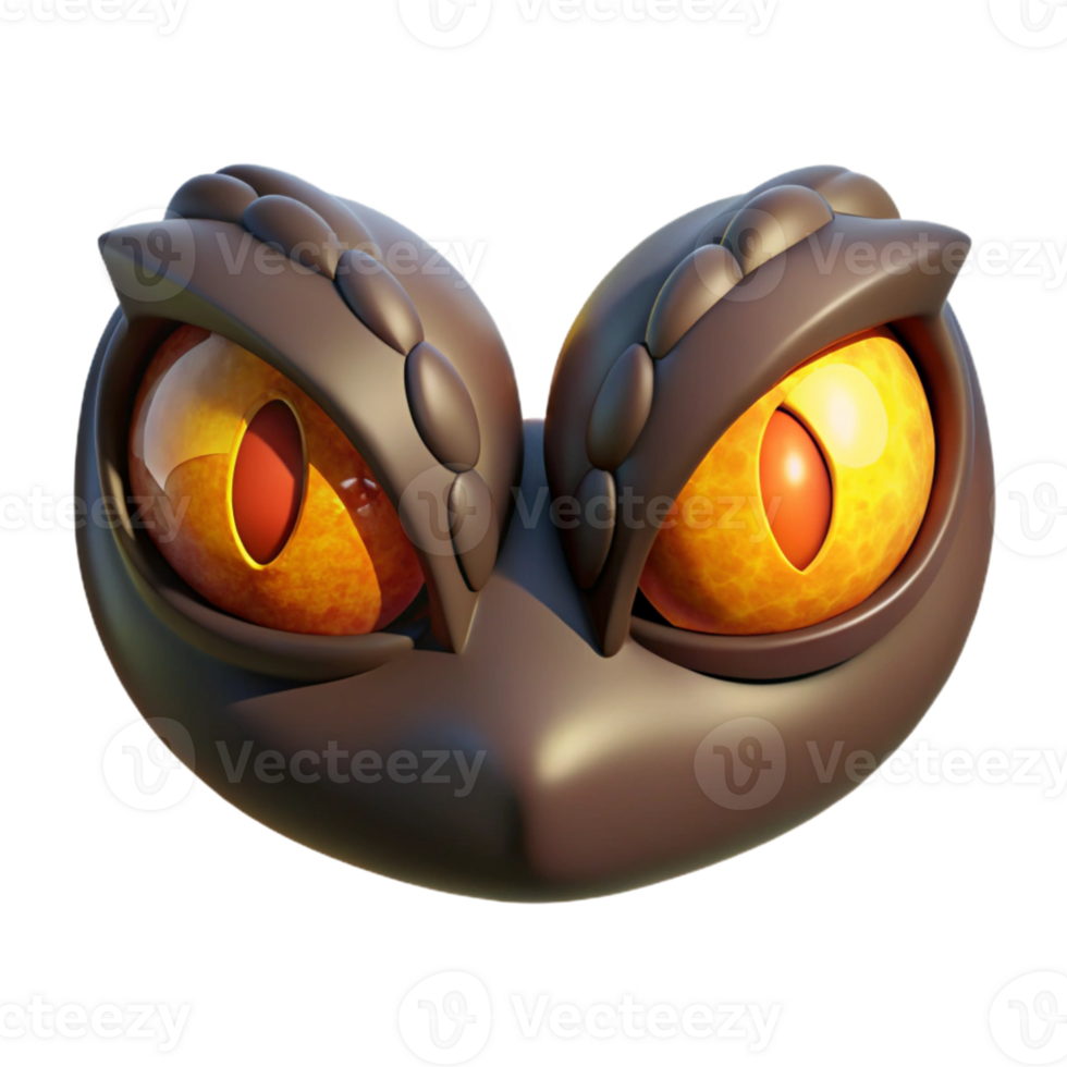 Isometric Render of a Giant Eye png