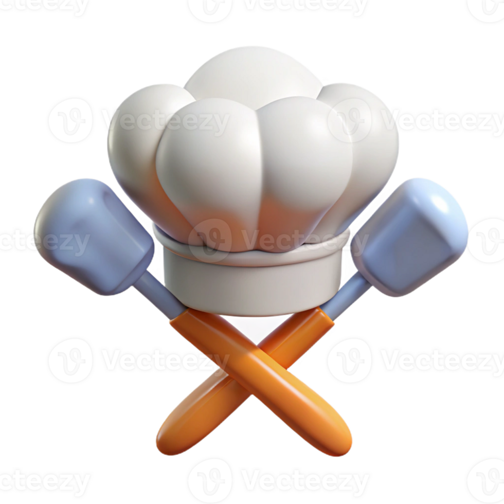 Chef Hat with Crossed Spoons png