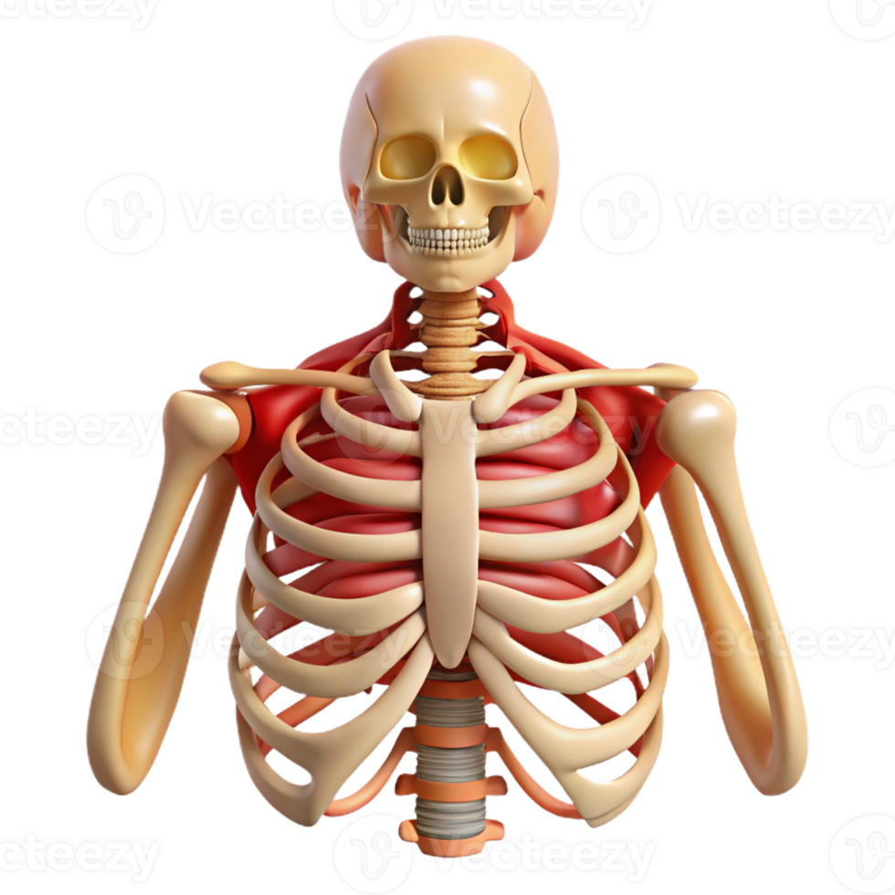 Human Rib Cage Anatomy Illustration png