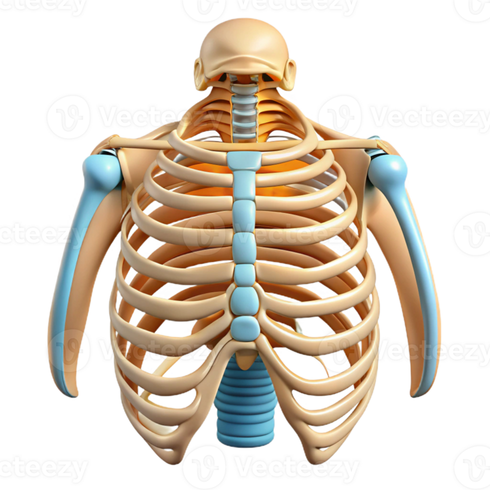 Human Rib Cage Isometric Model png
