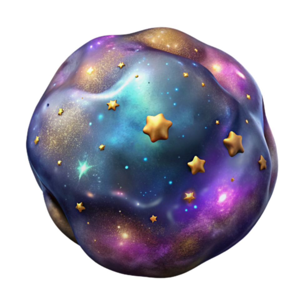 Cosmic Nebula 3D Render A Galaxy in a Ball png