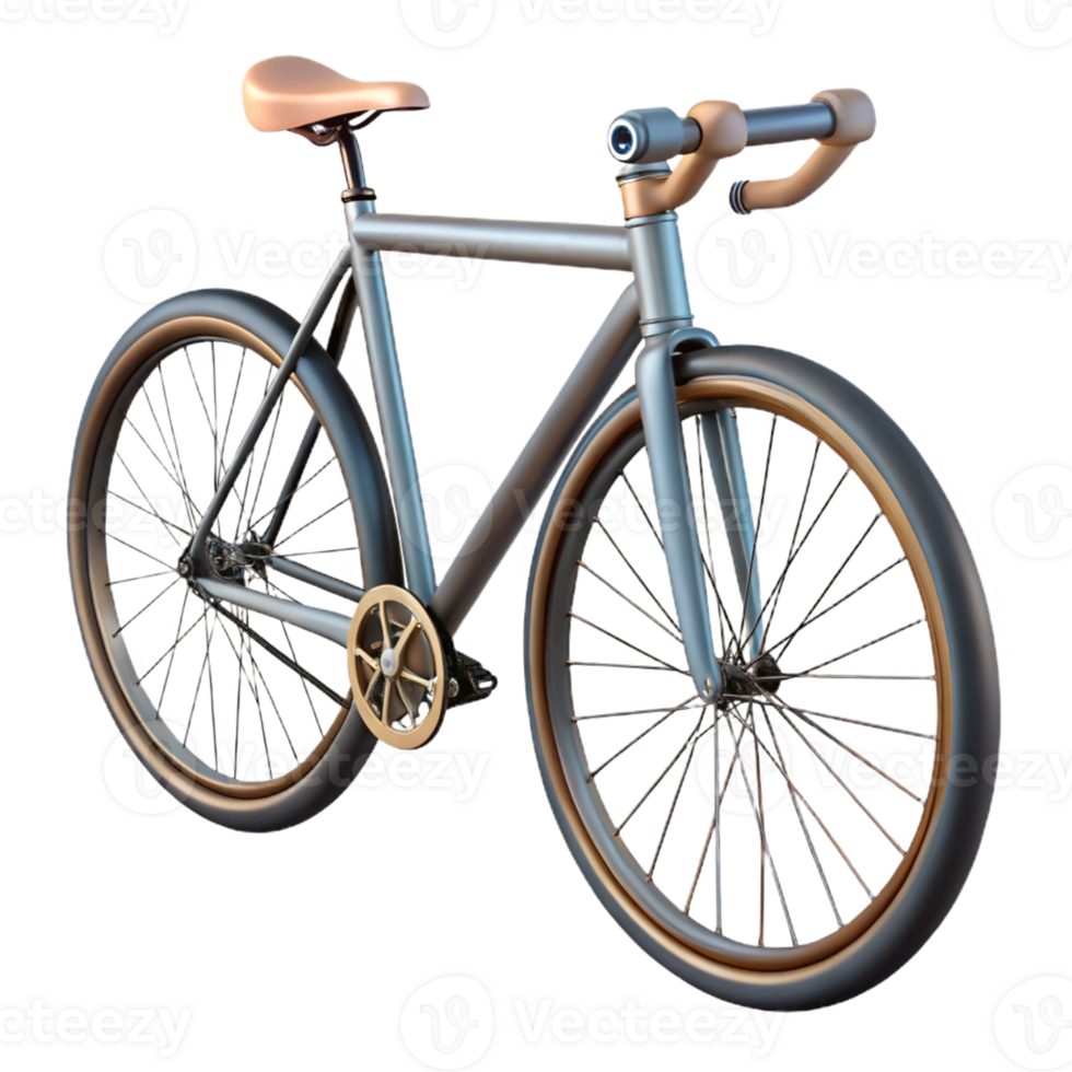 Single Speed Bicycle with Brown Tires png