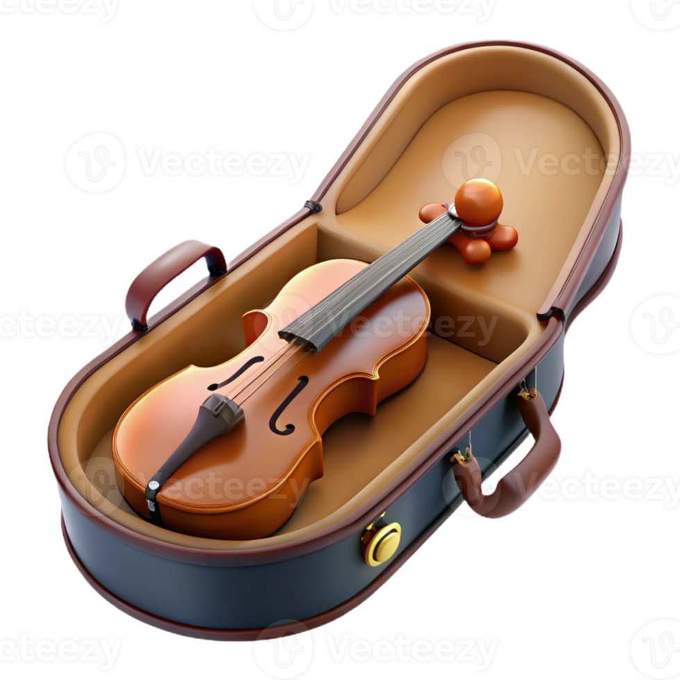 Violin Case Isometric Render png