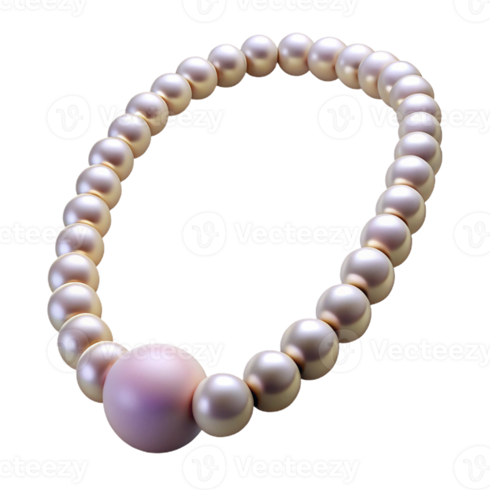 Shiny Pearl Bracelet on Gradient Background png