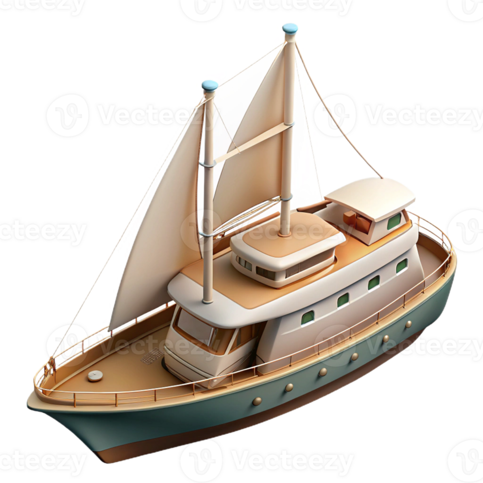 Sailboat with White Sail png