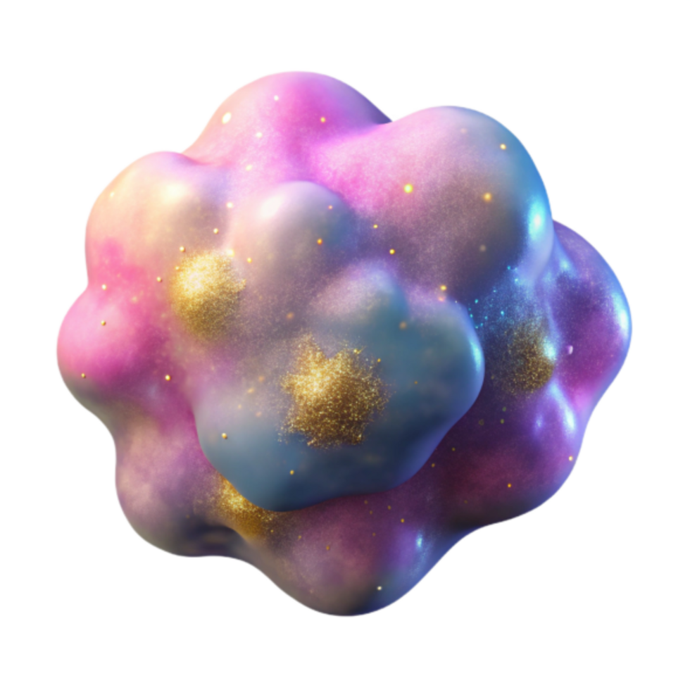 3D Render of a Colorful Abstract Galaxy Nebula Cloud png