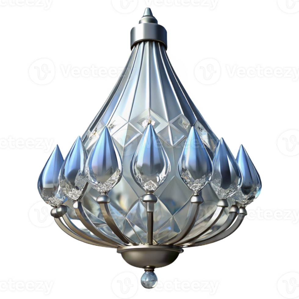 Crystal Chandelier with Teardrop Lights png