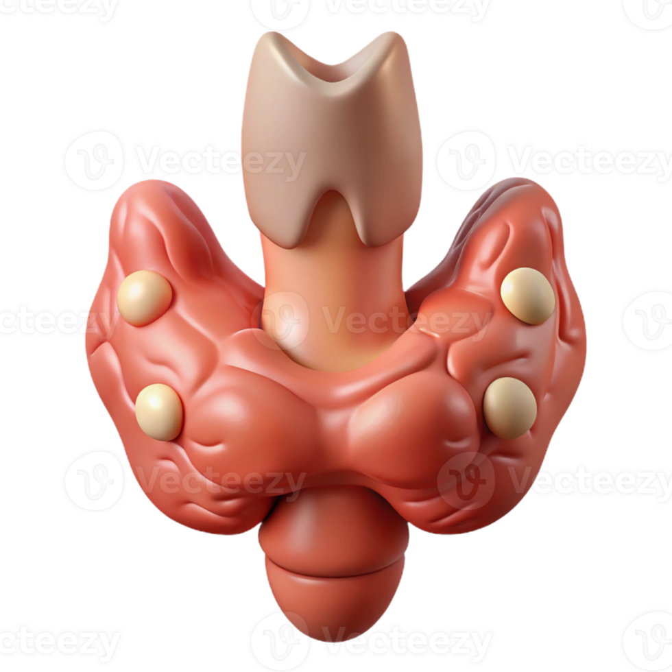 Isometric Model of the Human Thyroid Gland png