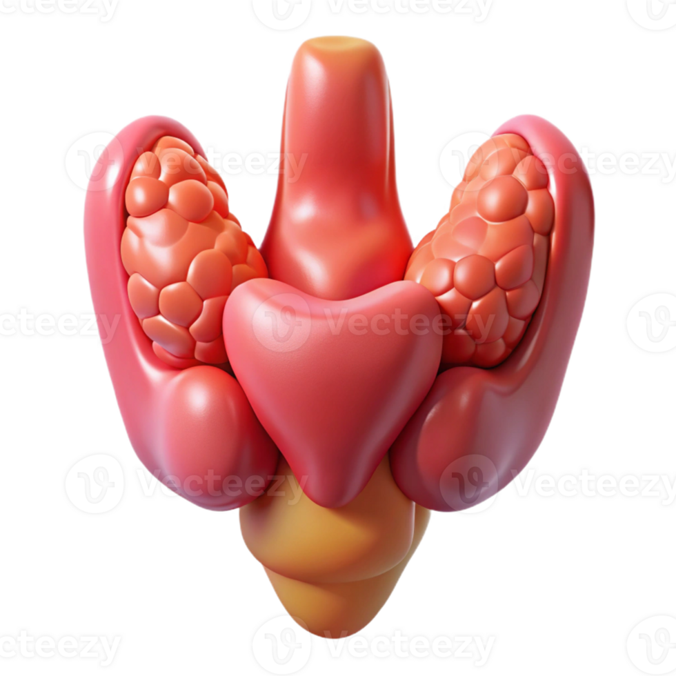 Isometric Render of a Human Organ png