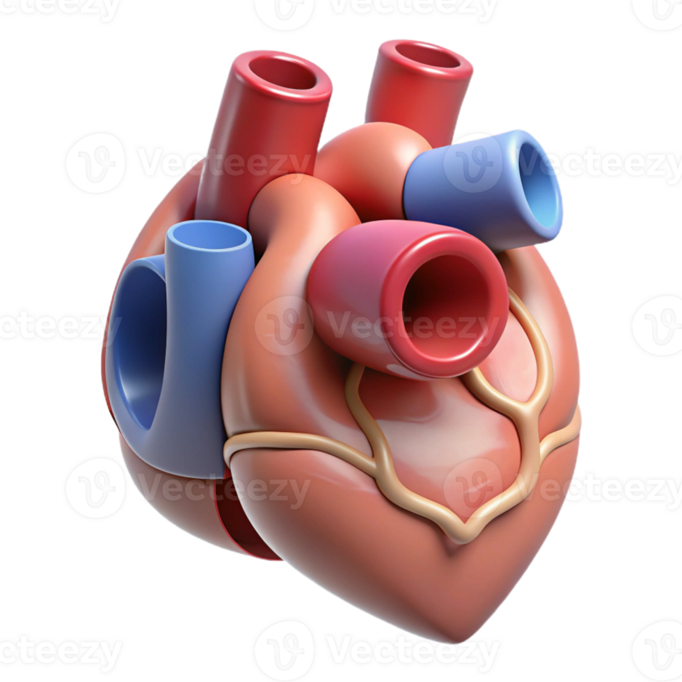 Isometric Rendered Human Heart png