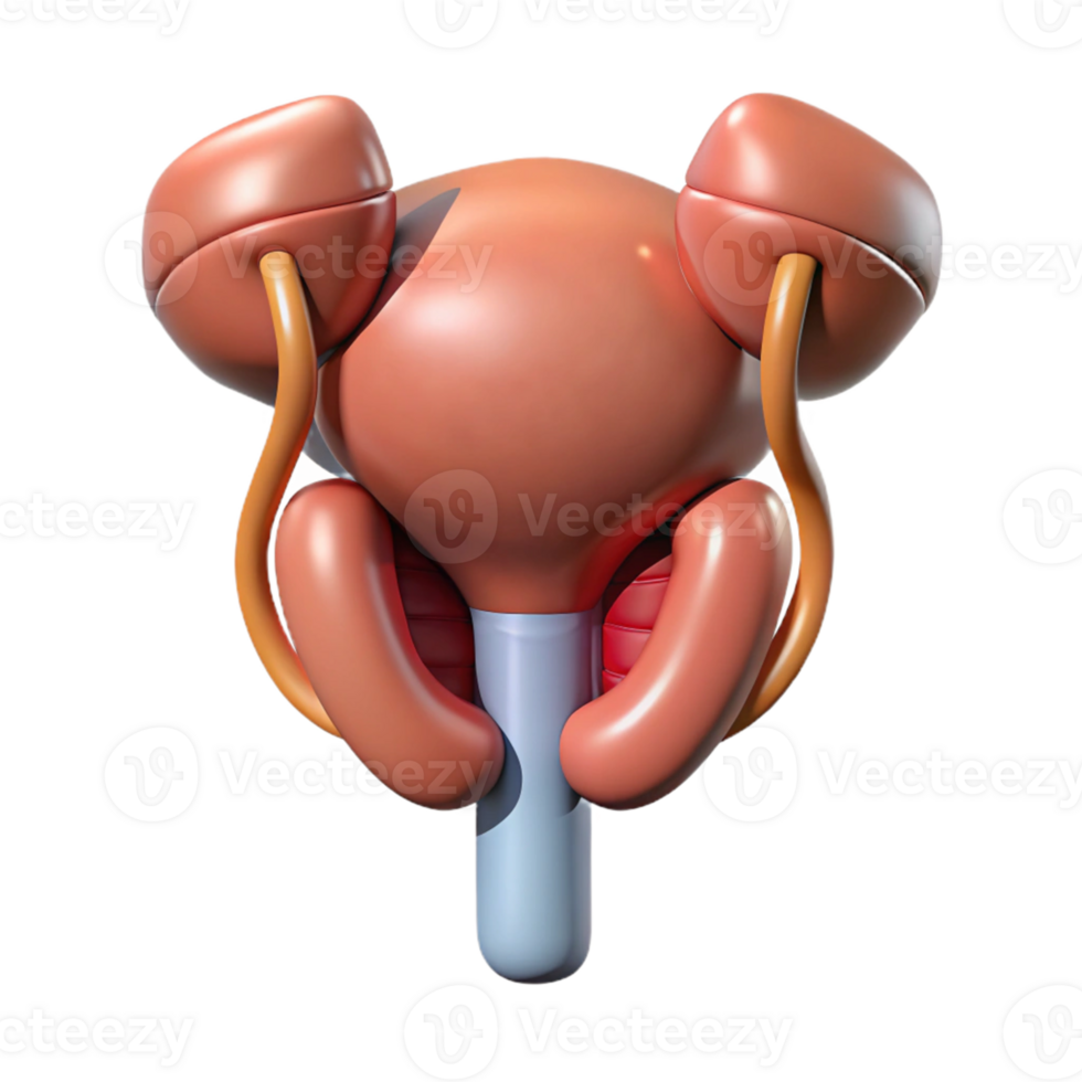 Isometric Rendered Organ Anatomy Illustration png