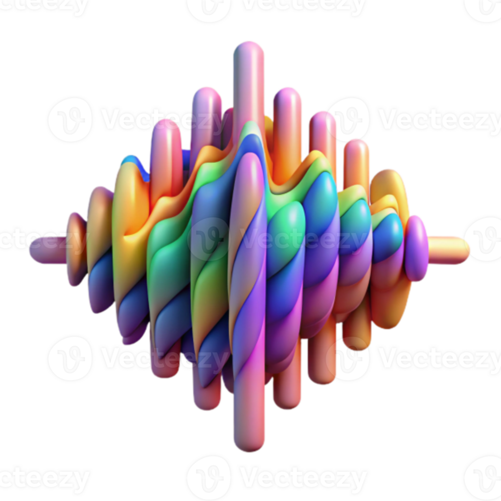 Vibrant Rainbow 3D Abstract Background Image png