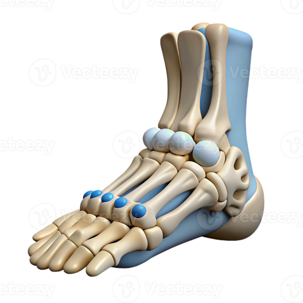 Isometric Foot Bones Anatomy Illustration png