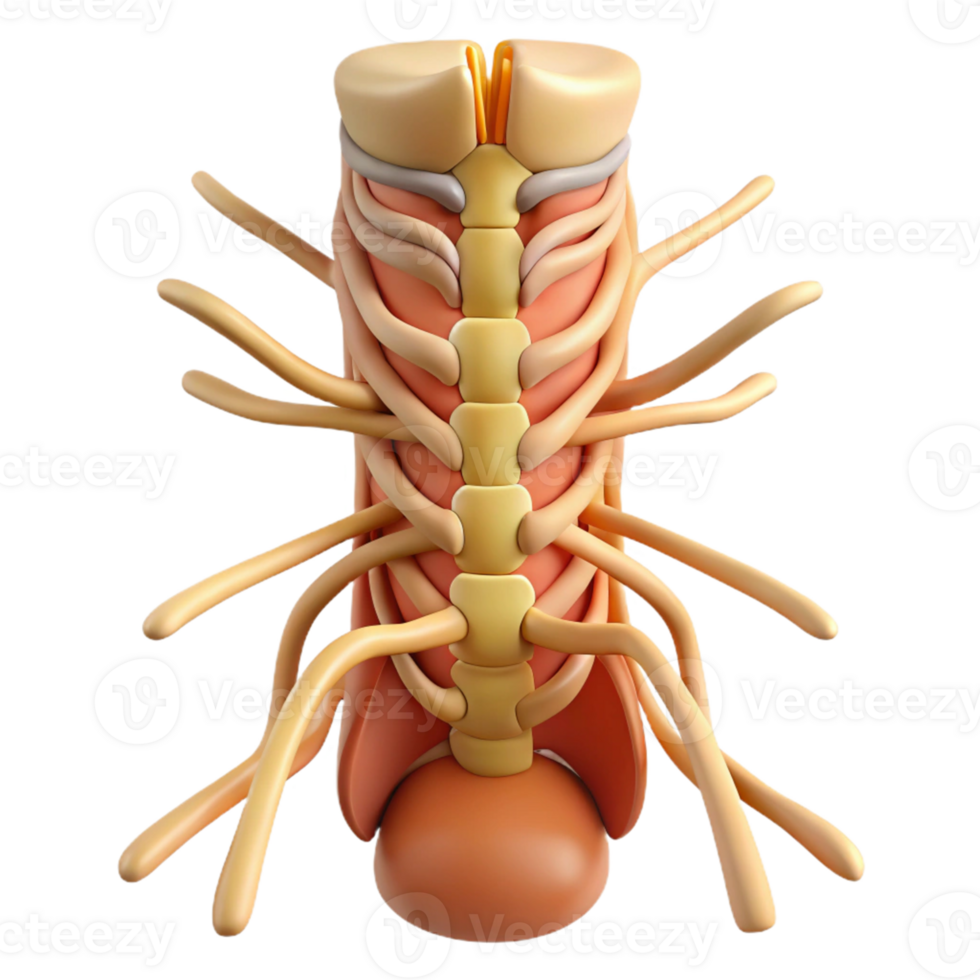 Isometric Model of Human Spinal Cord png