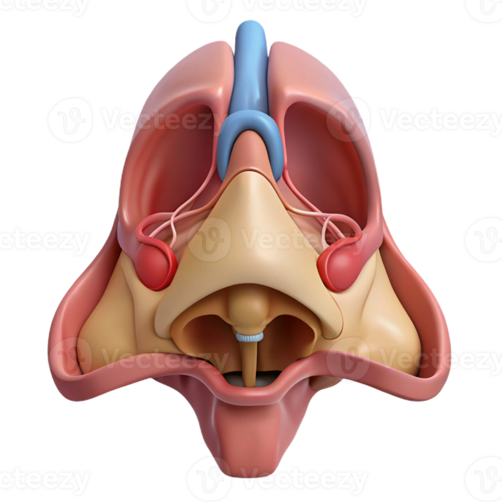 Isometric Model of Nasal Cavity Anatomy png