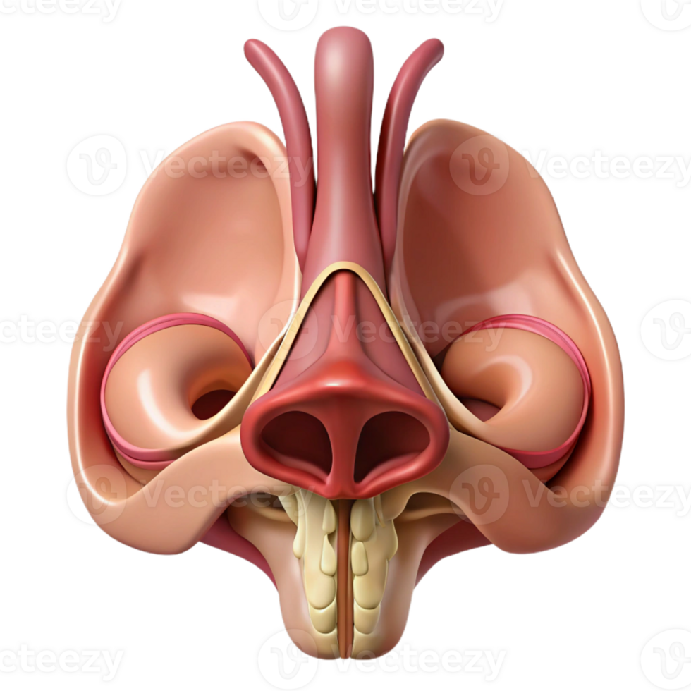 Isometric Illustration of Nasal Anatomy png