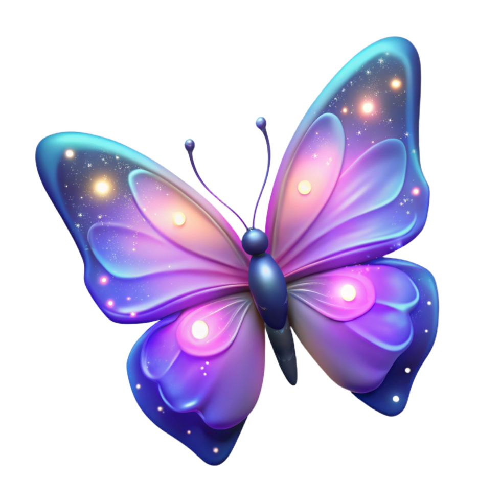 Glowing Galaxy Butterfly png