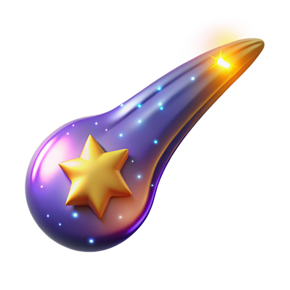 Glowing Star Comet png