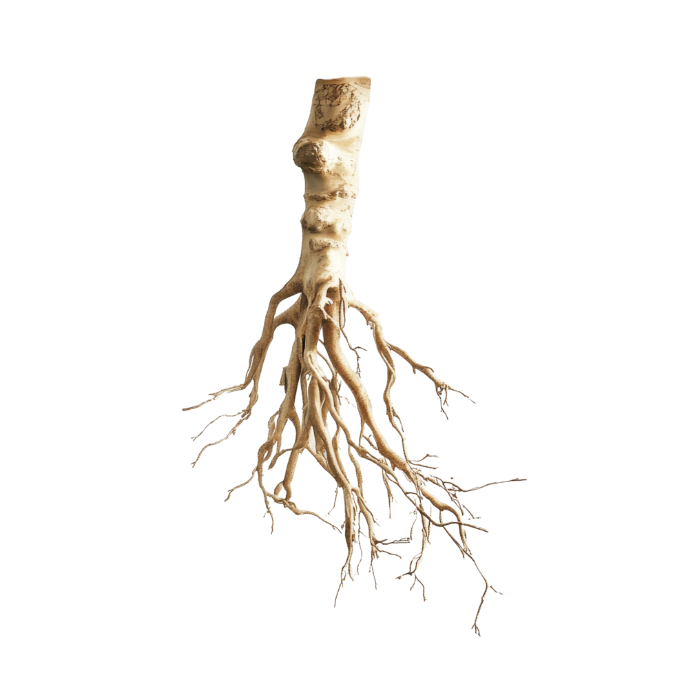 Finger root submerged in clear water against a transparent background showcasing its unique structure and form, Finger root water on transparent background png