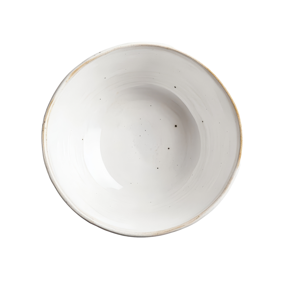 A minimalist transparent bowl against a clean transparent background, ideal for culinary displays or table settings, top view transparent bowl on transparent background png