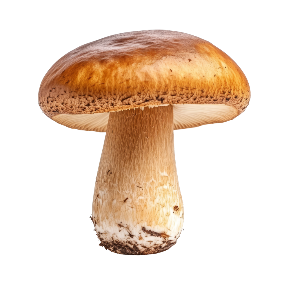Isolated brown beech mushroom on a transparent background showcasing its distinct shape and color, brown beech mushroom isolated on transparent background png