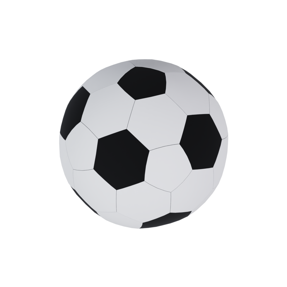 Black and White Soccer Ball - Upper Medium View at 0 Degrees png