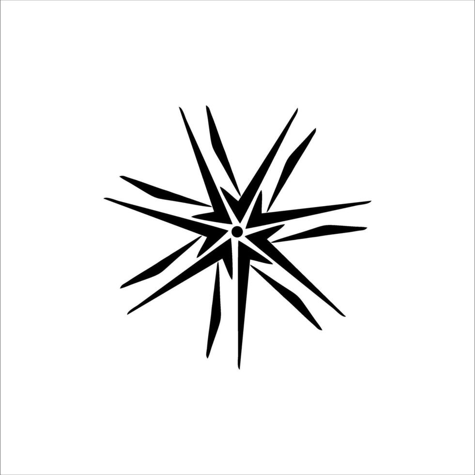 Black and white circular circle tattoo vector