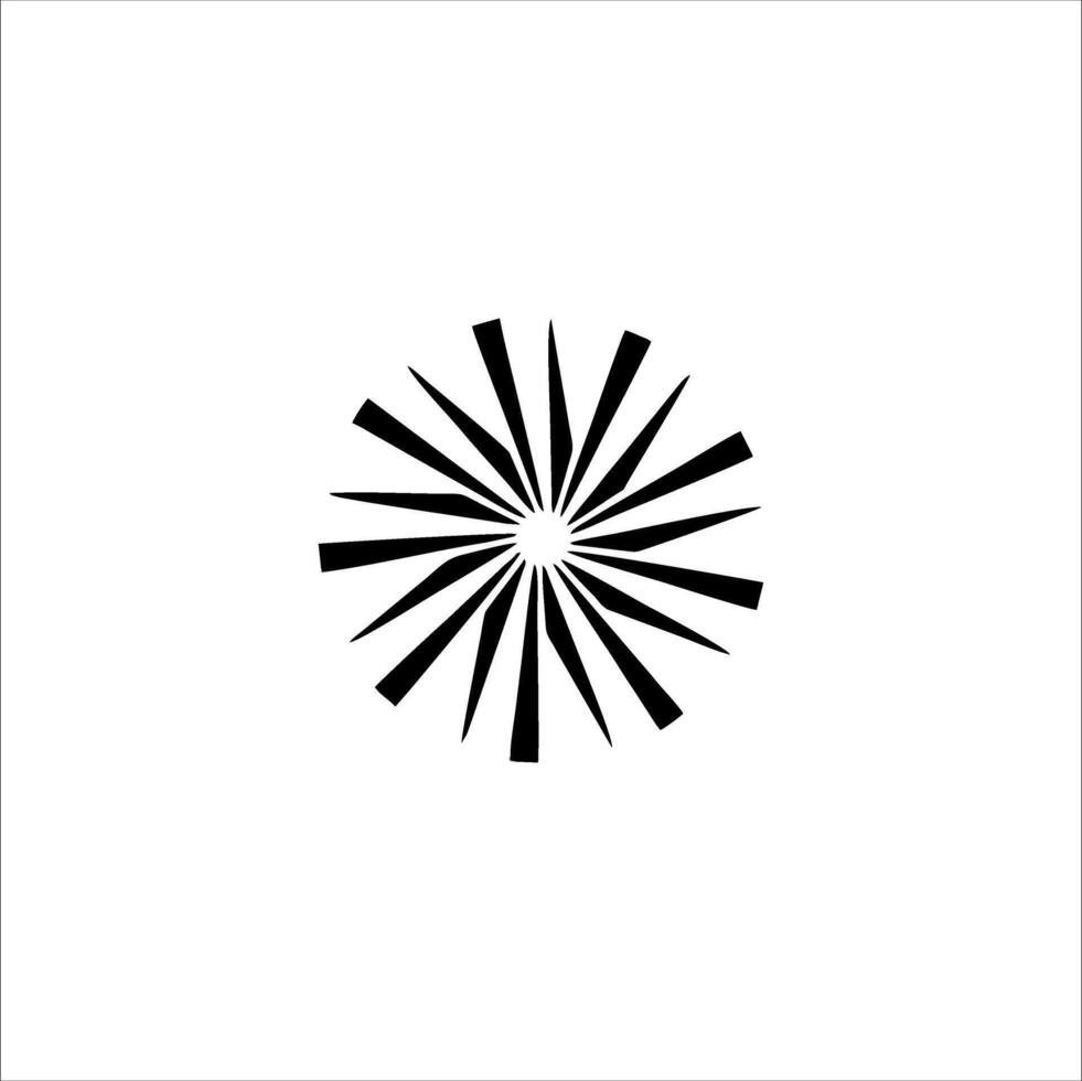 Abstract black and white circle vector