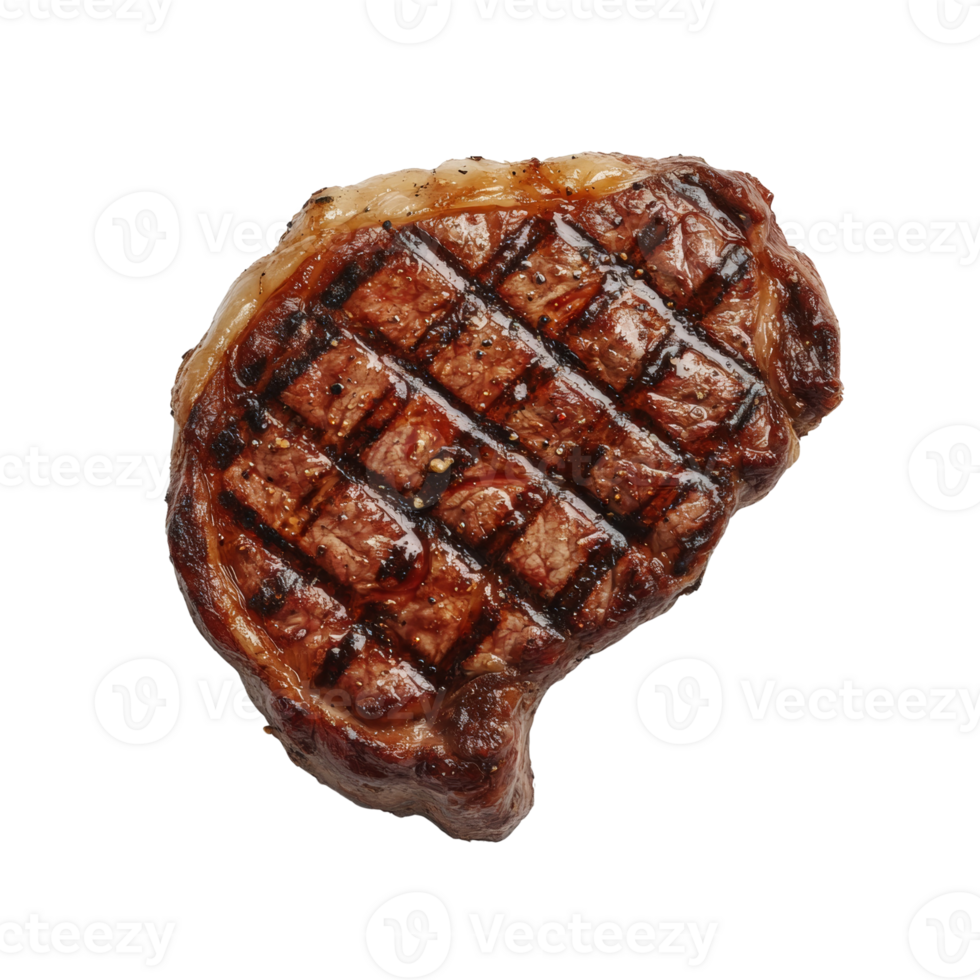 Grilled Steak Isolated on White Background. cut out png