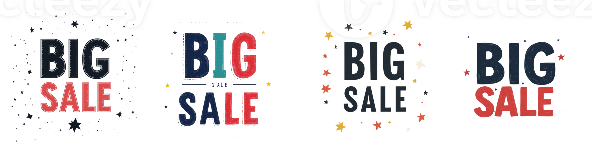 Big Sale Announcement with Colorful Variations png