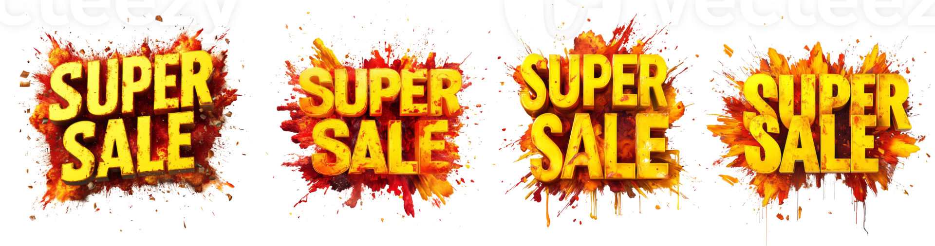 Super Sale Announcement With Explosive Background Design png