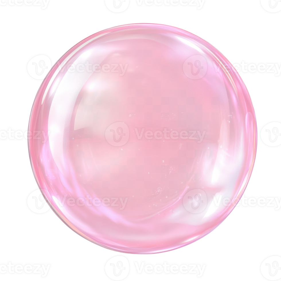 A Pink Orb of Glossy Translucent Liquid png