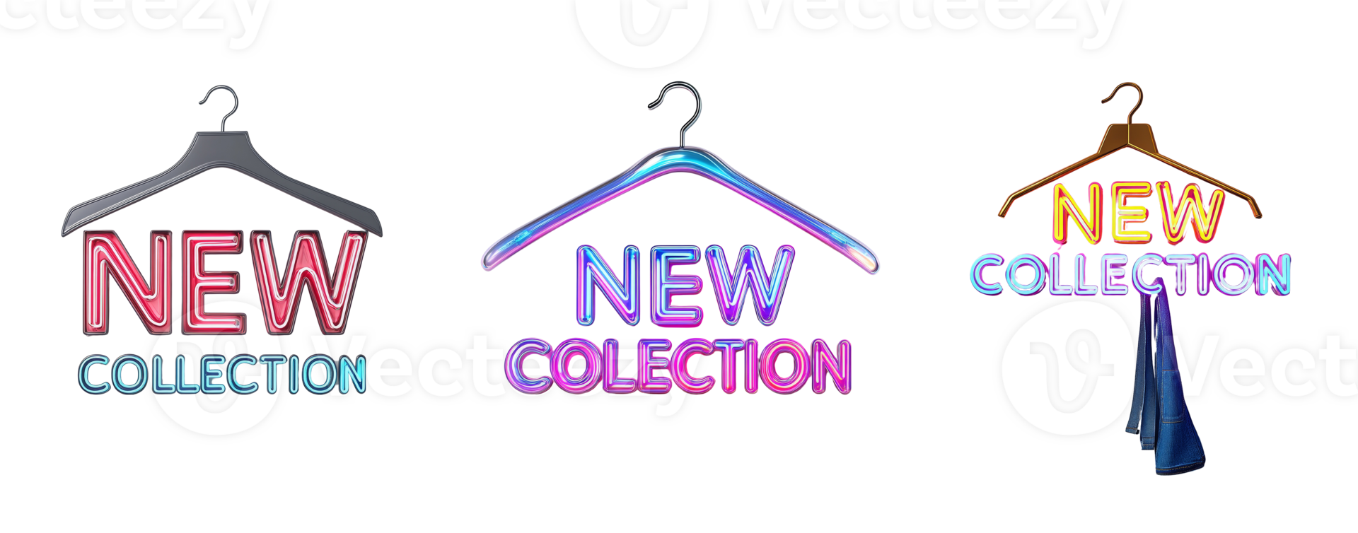 New Collection Advertisement Featuring Clothes Hangers png