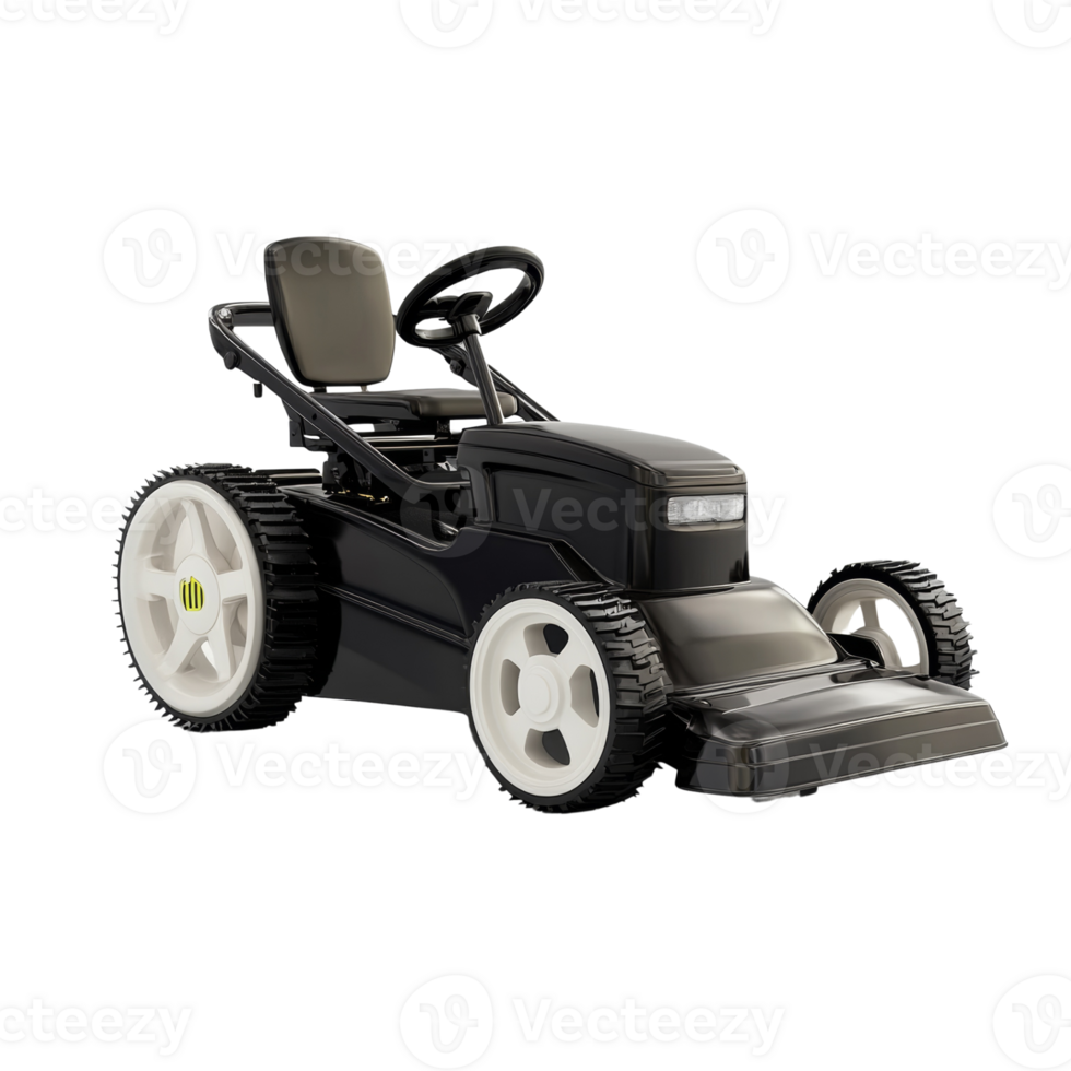 Modern Black Robotic Lawn Mower Design png