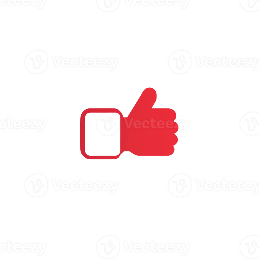 Red Thumbs Up Icon Digital Hand Gesture png