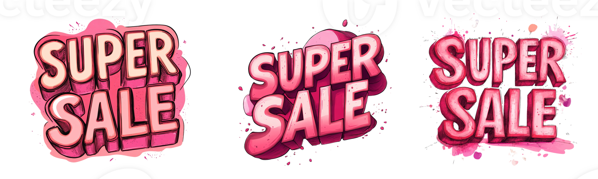 Three Dimensional Super Sale Advertisement Designs png