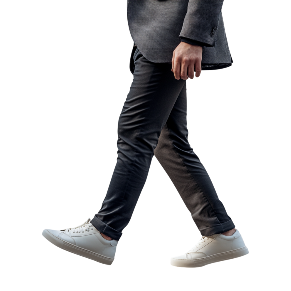 Man Walking on Street on Transparent Background png