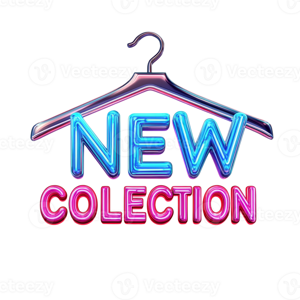 New Collection Announcement on a Clothes Hanger png