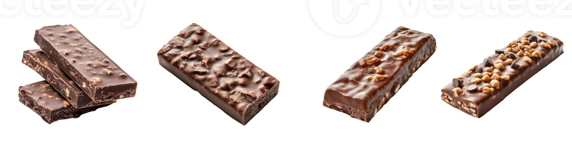 Delicious Chocolate Bars With Nuts And Chips png