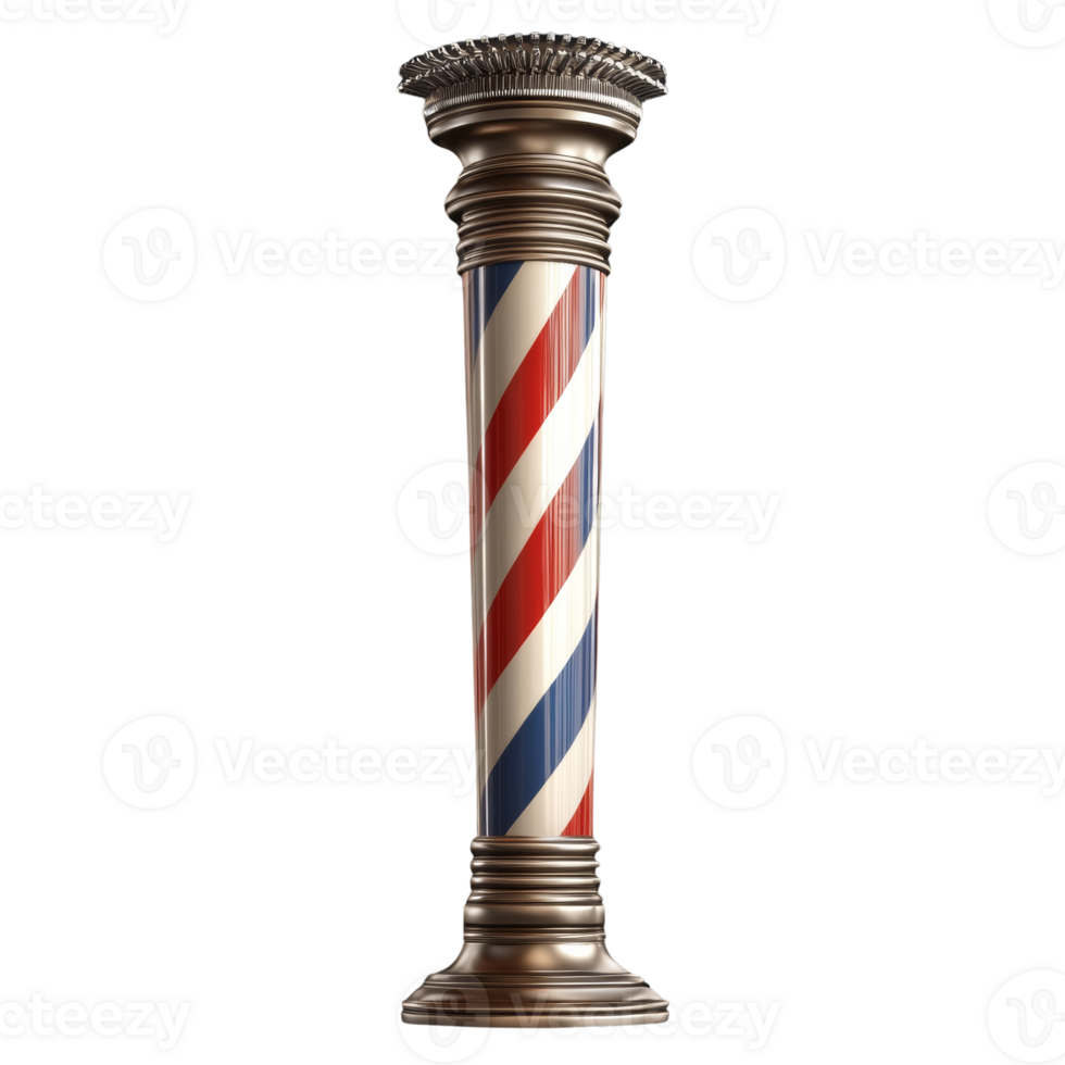 Elegant Barbershop Pole Classic Design png