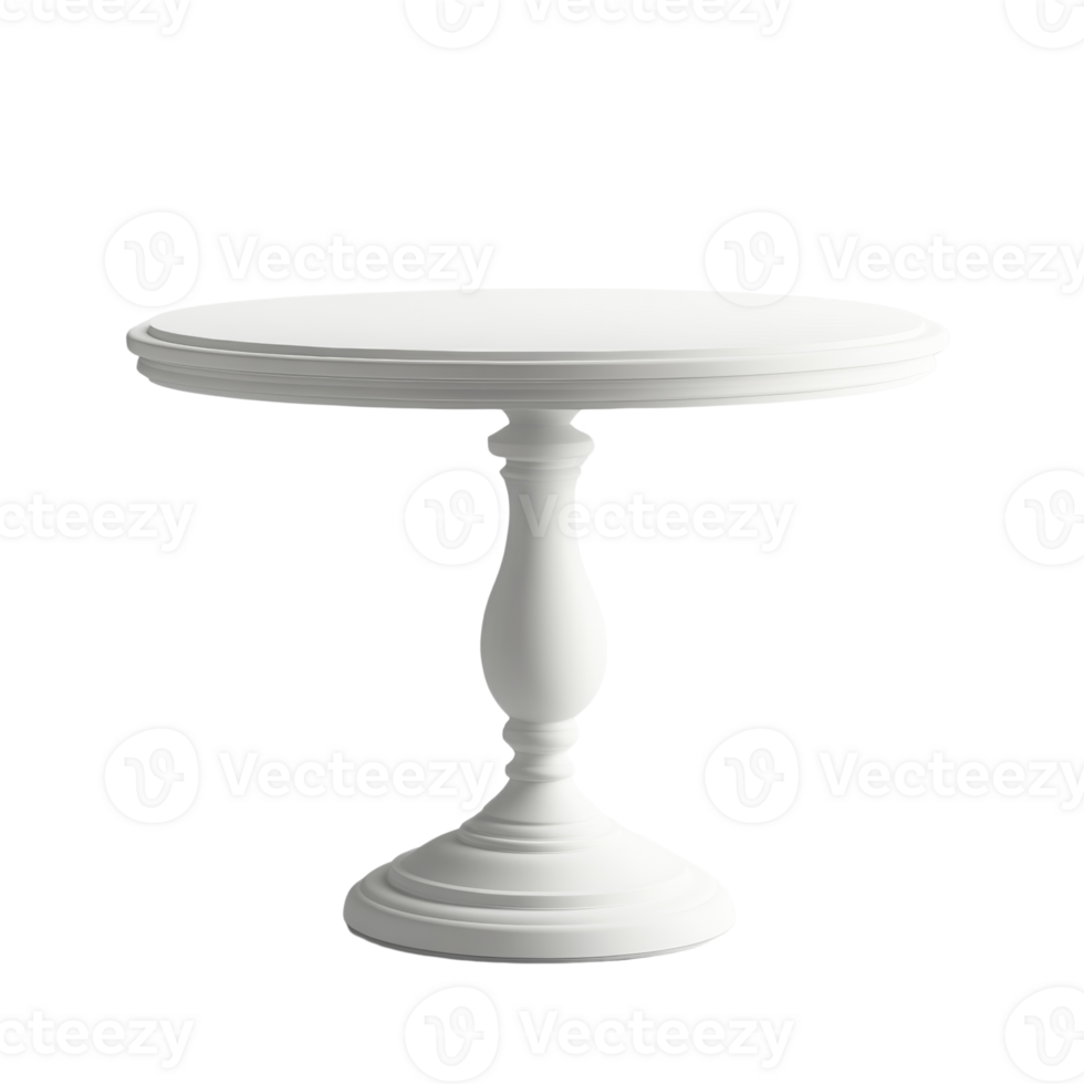 White Pedestal Round Table Elegant Home Decor png