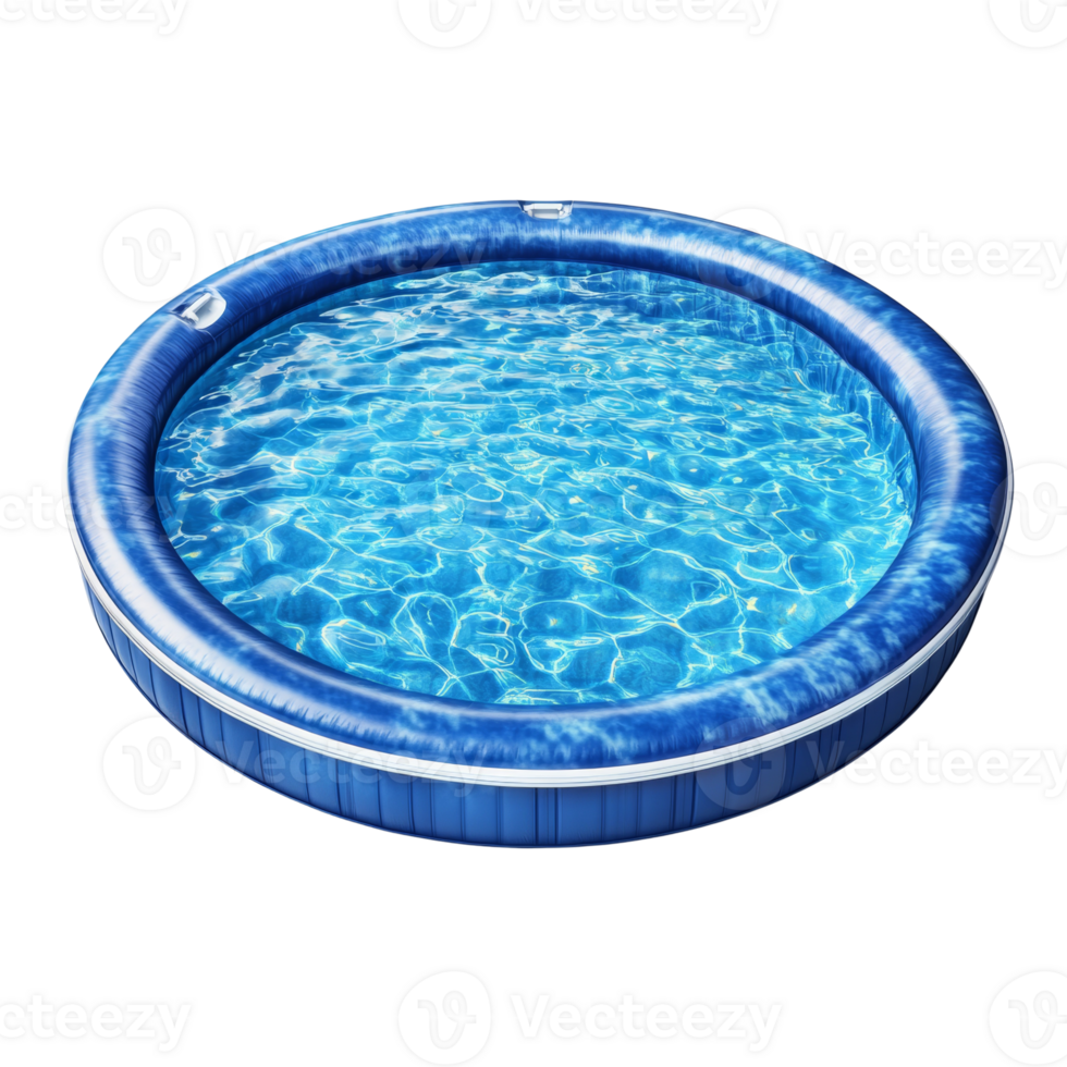 Inflatable Swimming Pool Filled With Clear Blue Water png