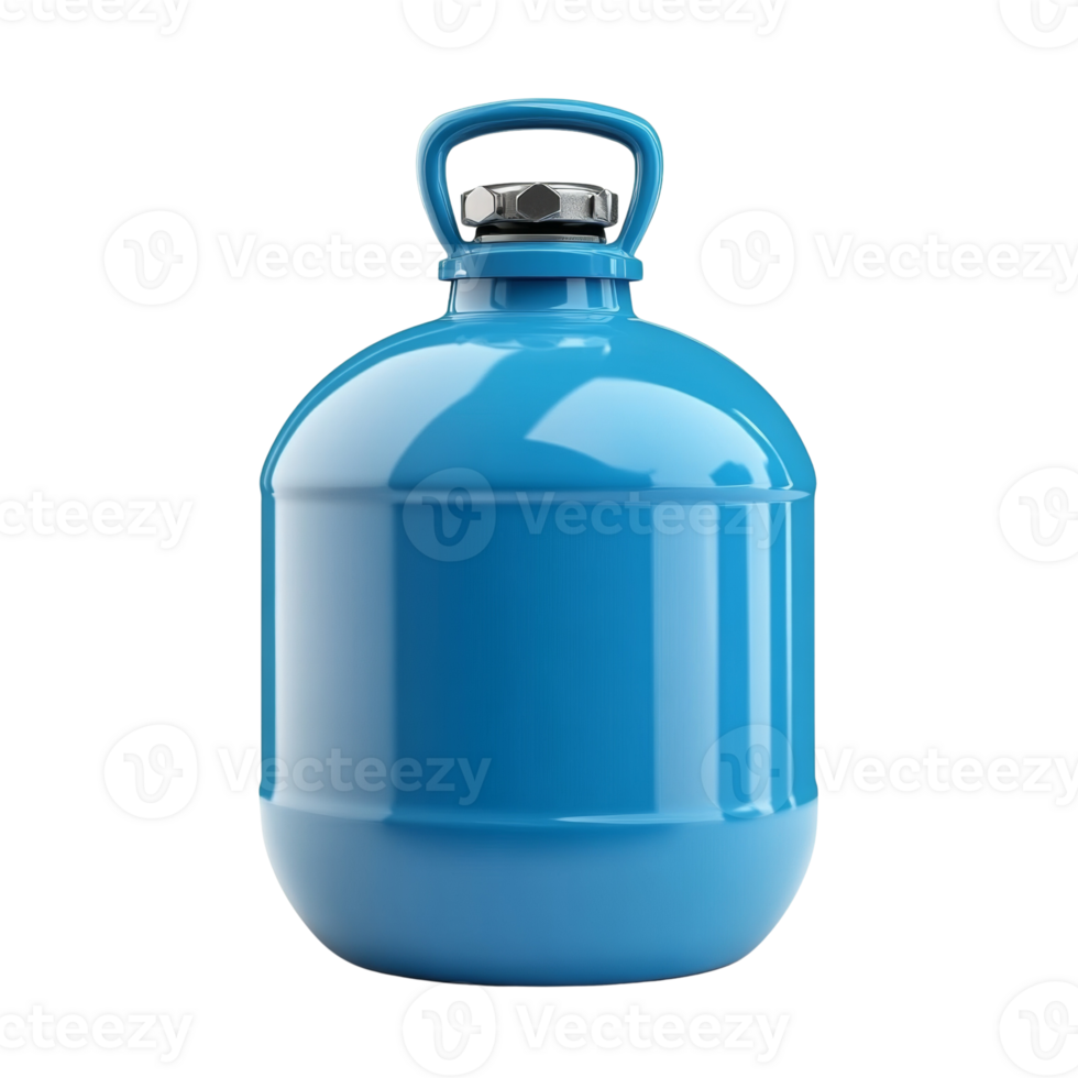 A Blue Portable Gas Cylinder With A Metal Handle png